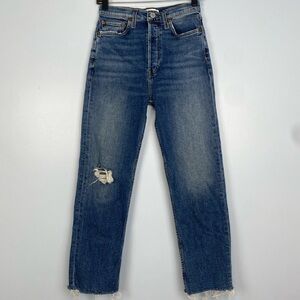 RE/DONE Ultra High Rise Stove Pipe Sz 27 Classic Basic Capsule Wardrobe Essentia